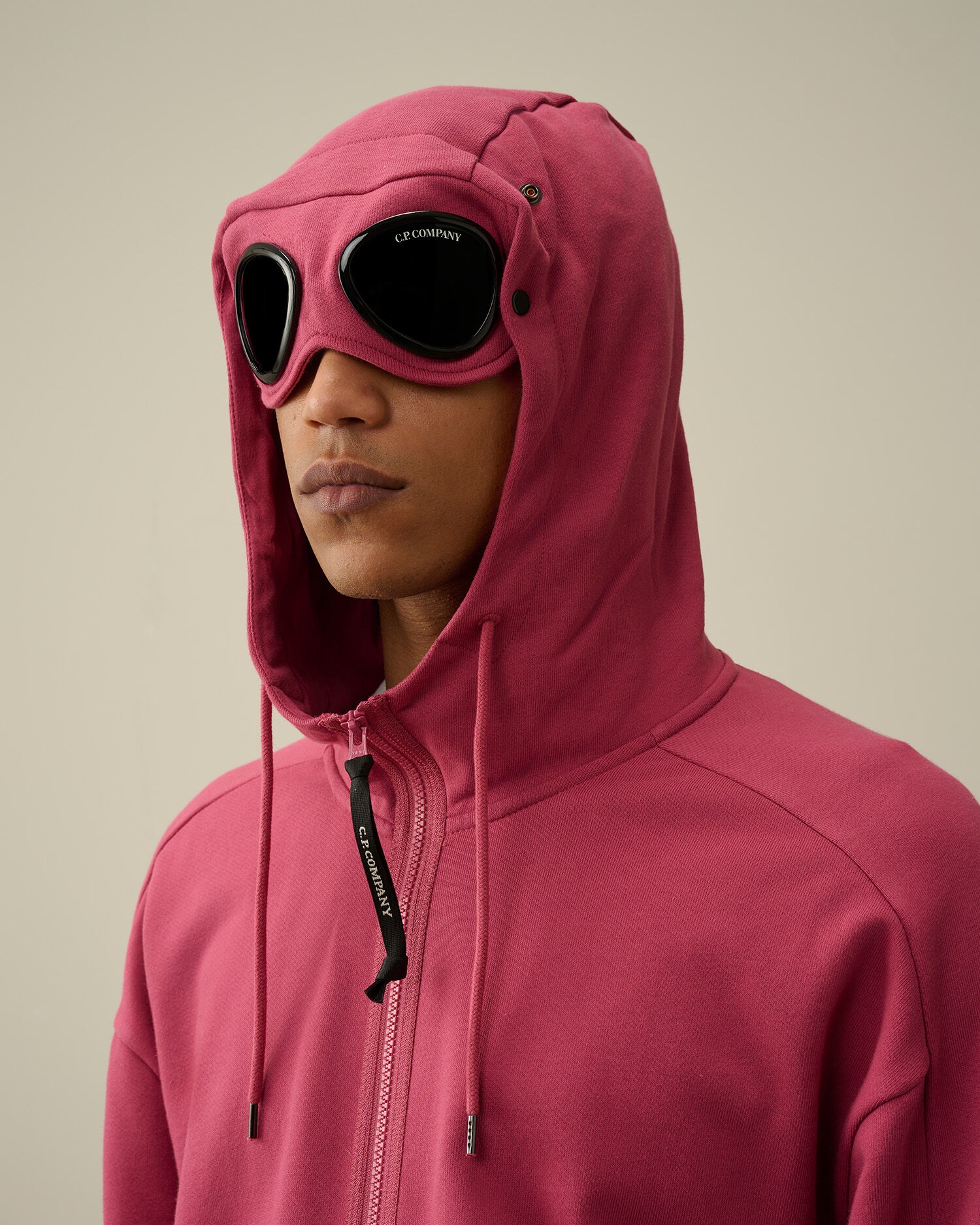 C.P. Company Taylon L goggles-detailed shirt - Pink