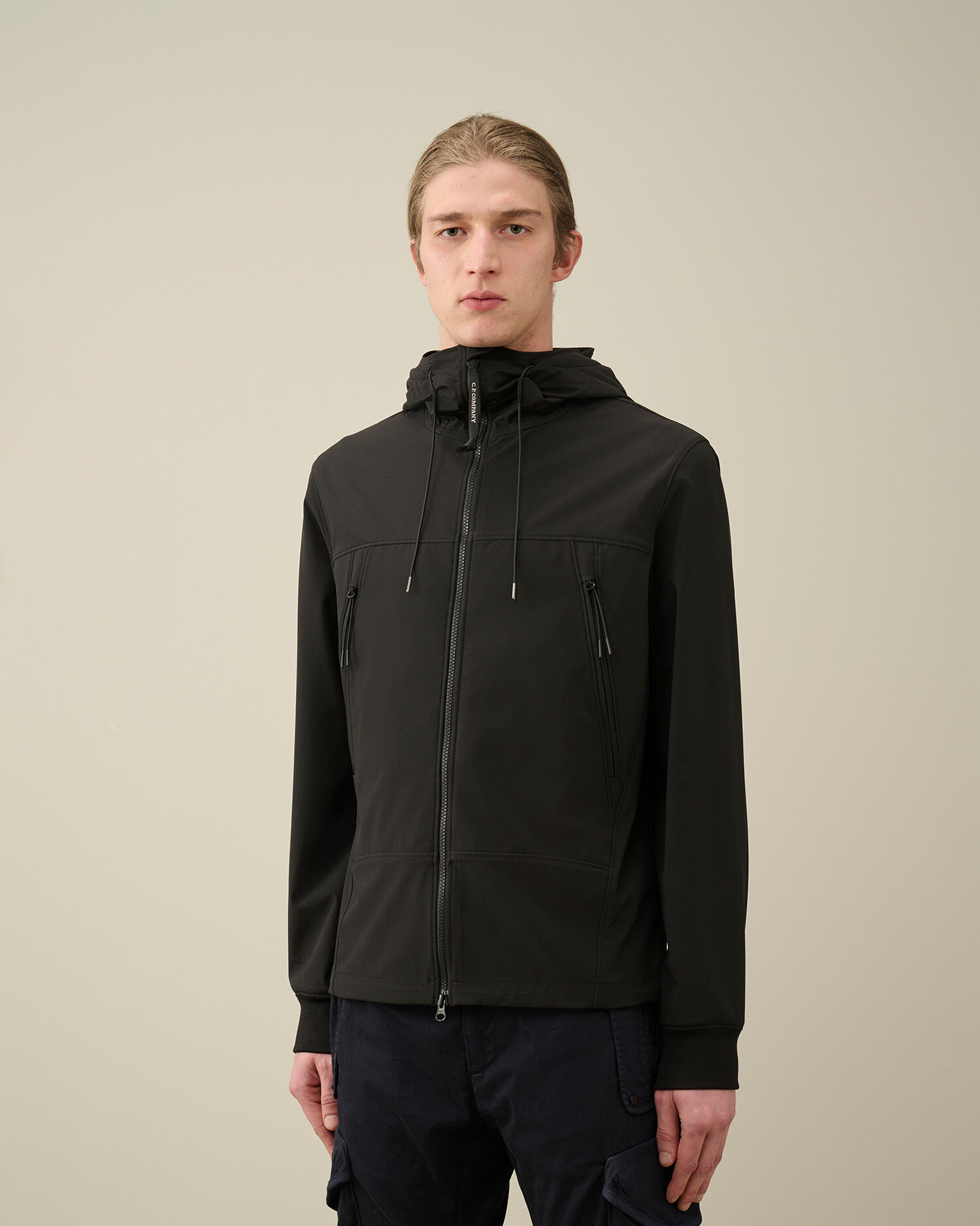 C.P. Company Shell-R Lens-detail hooded jacket - Black