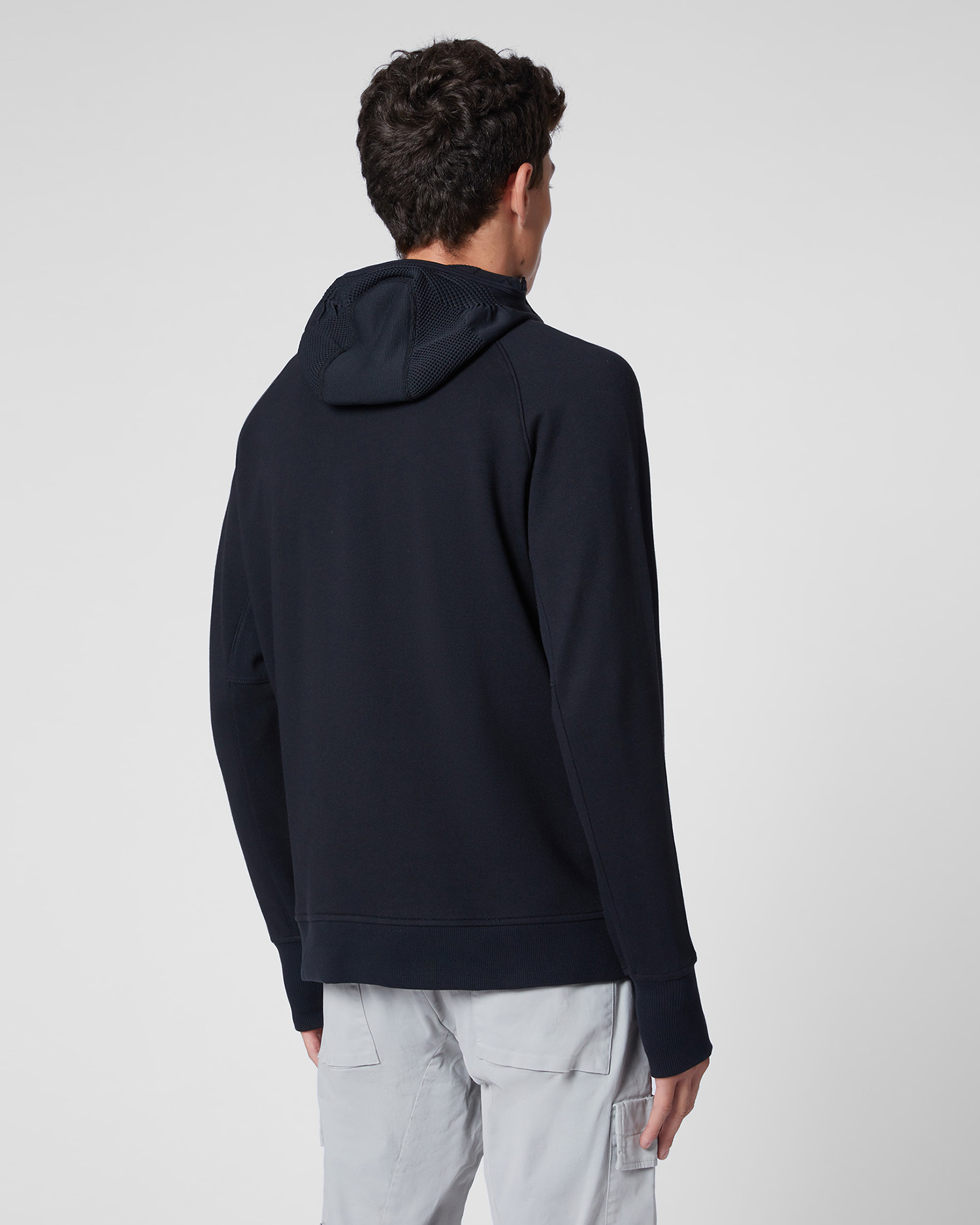 diagonal raised fleece lens crew sweat