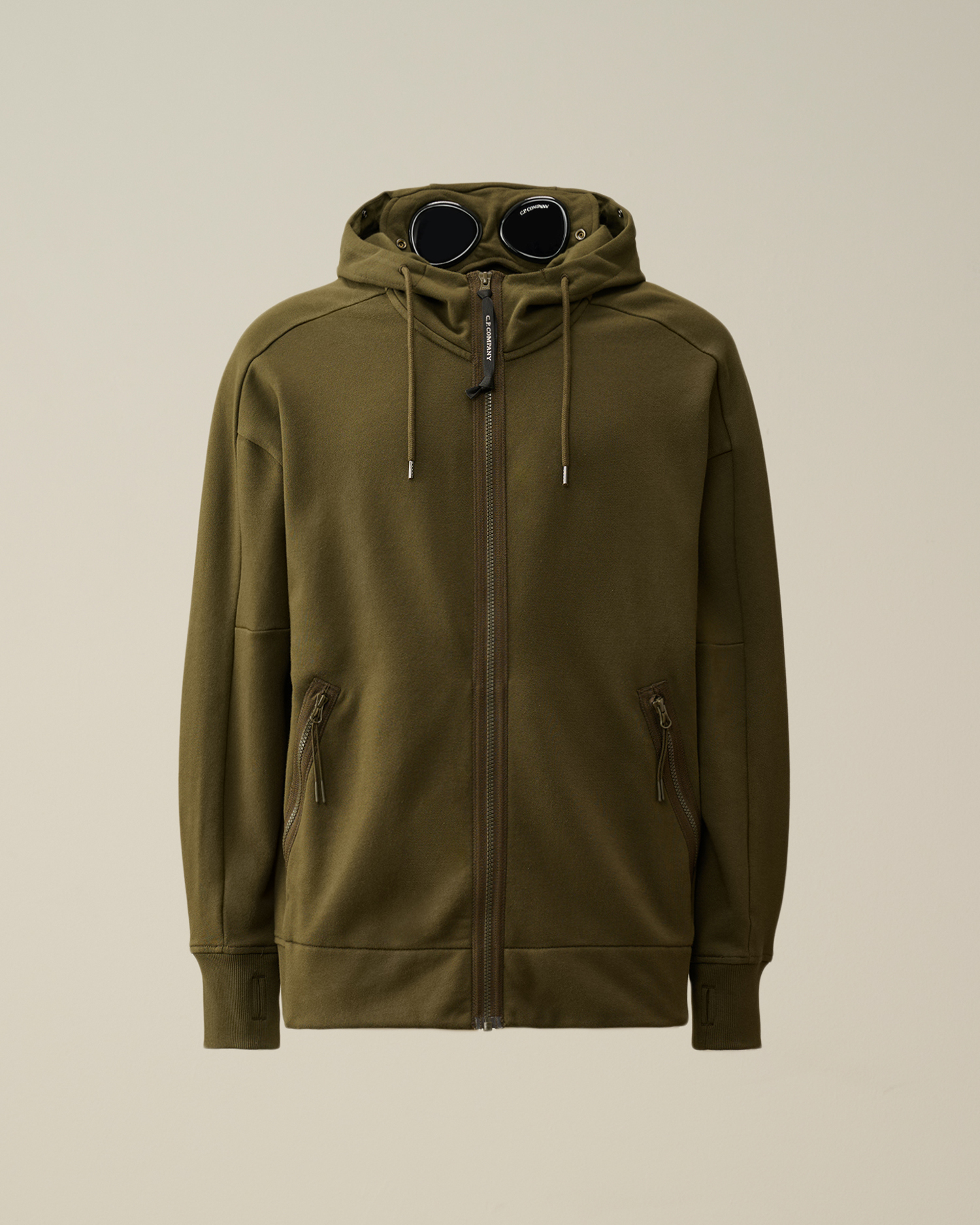 Diagonal Raised Fleece Goggle Zipped Hoodie | CPC USCA Online Store