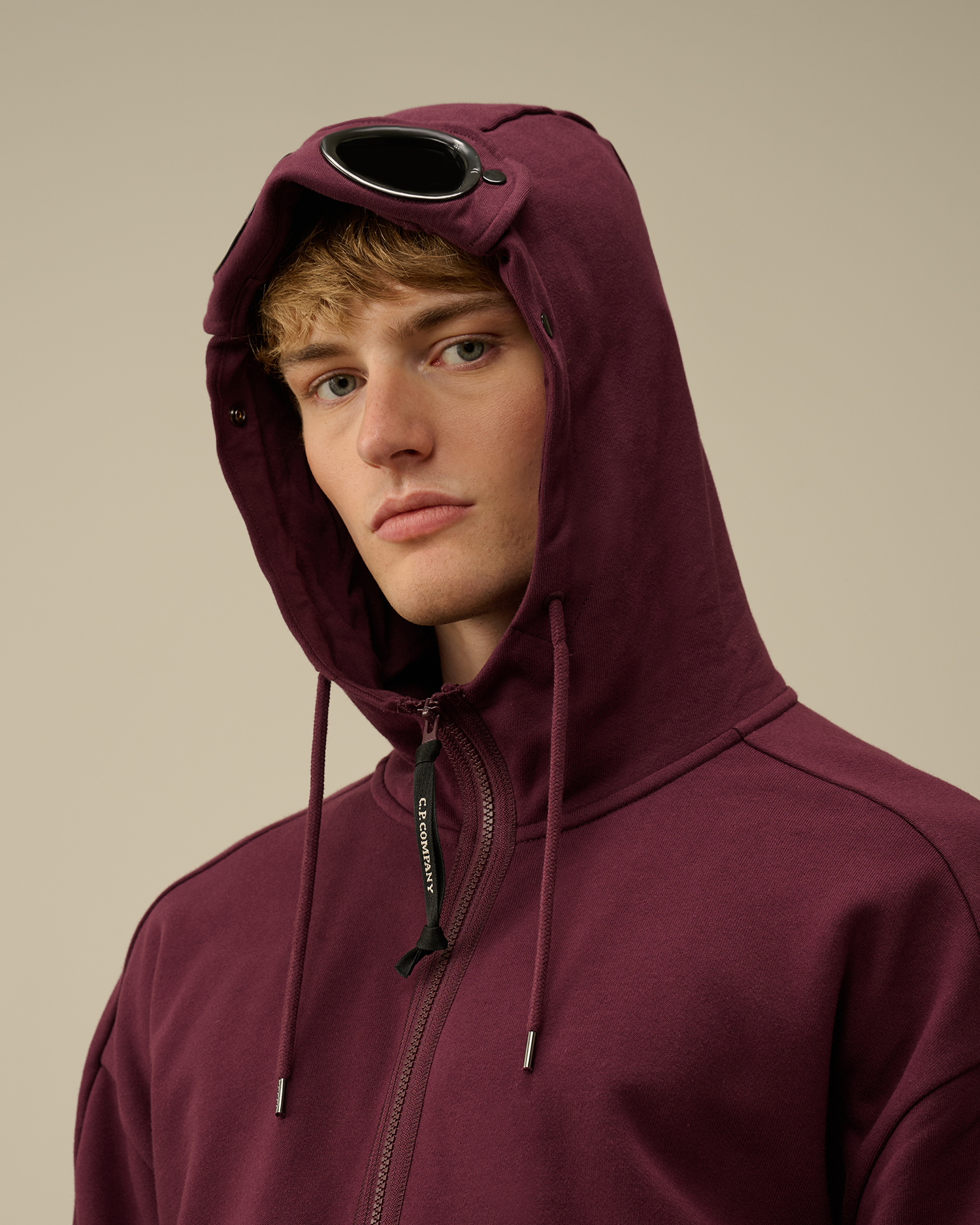 Cp company full zip goggle hoodie best sale