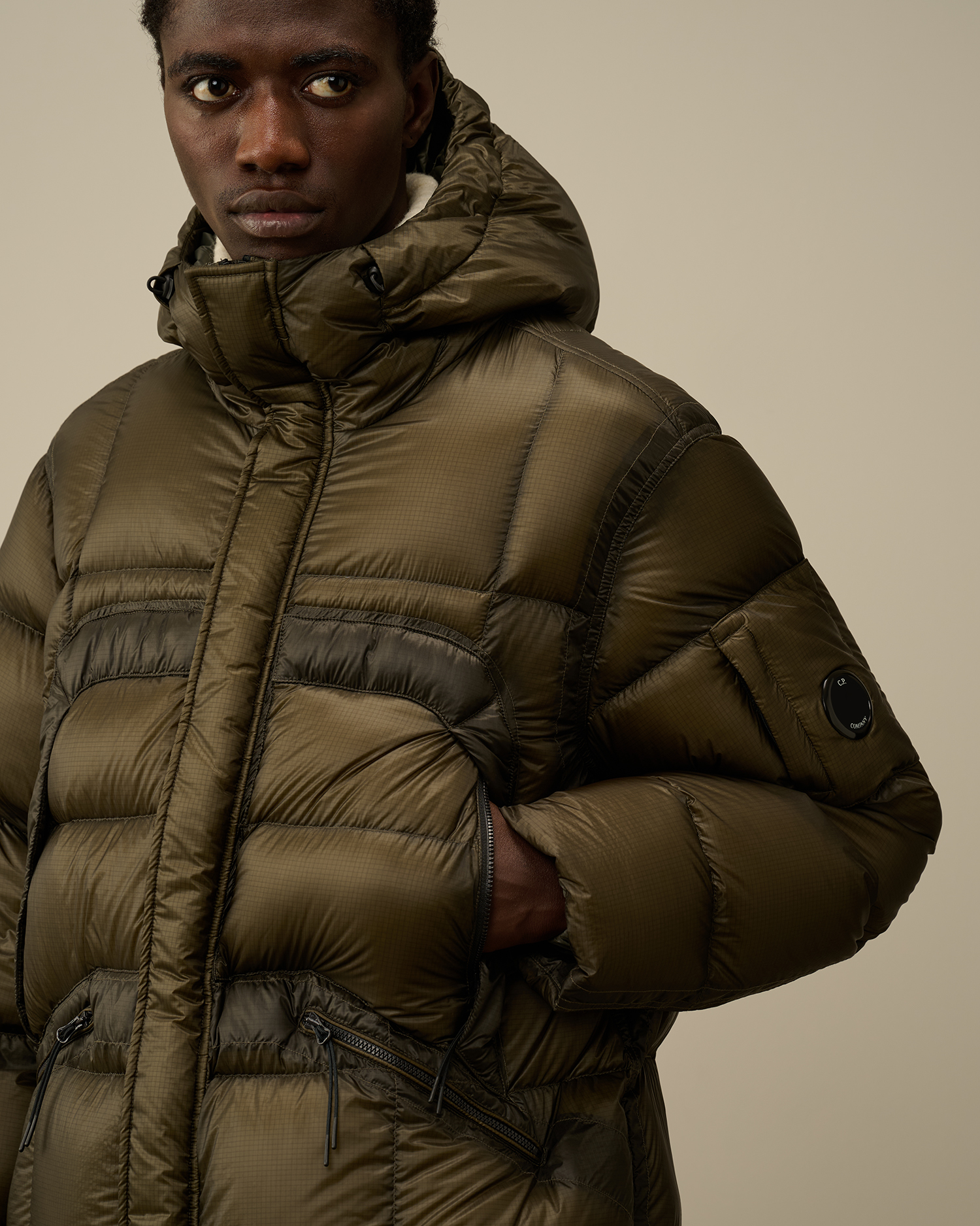 Mens cp company down jacket on sale