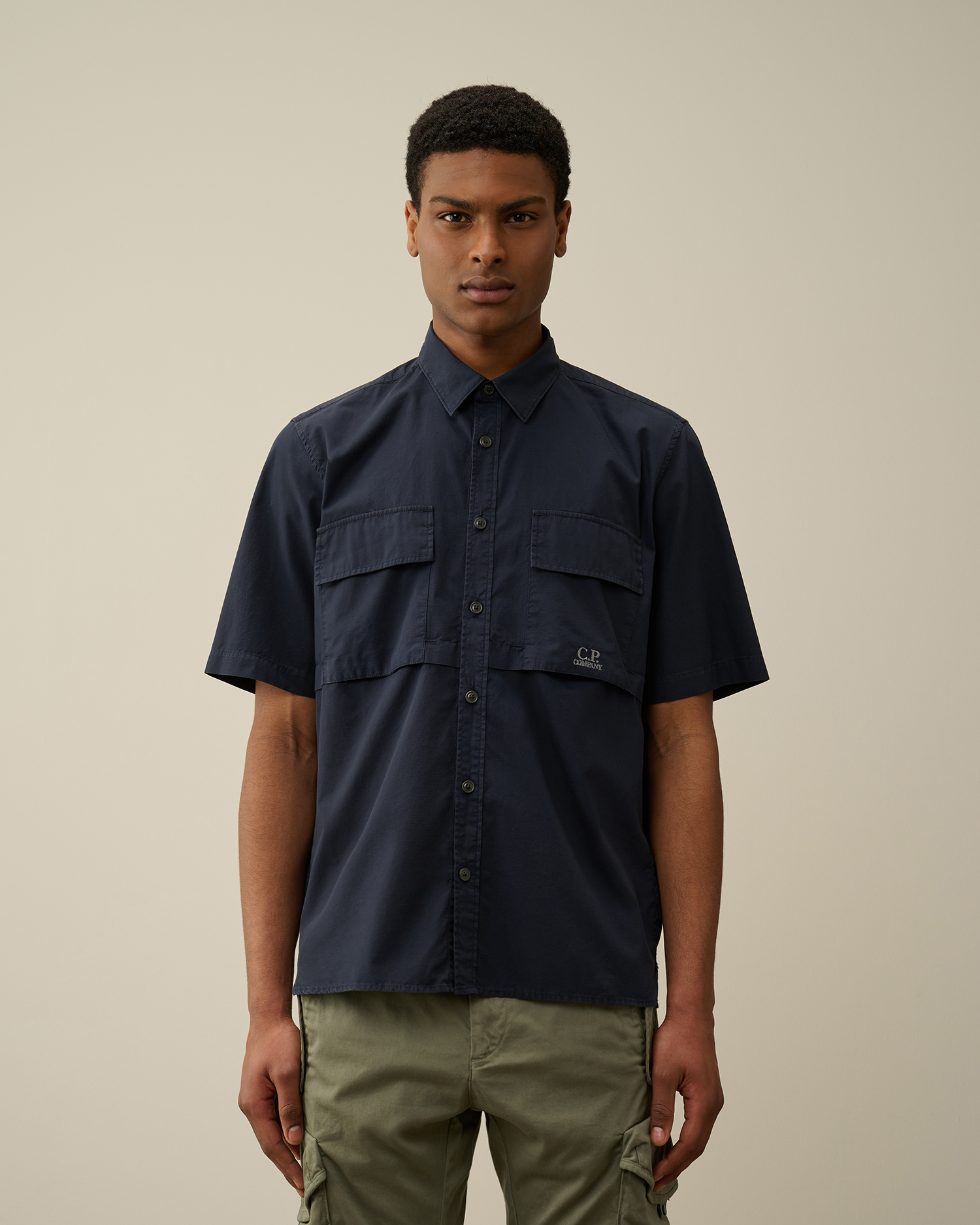 Cotton Rip-Stop Short Sleeved Shirt