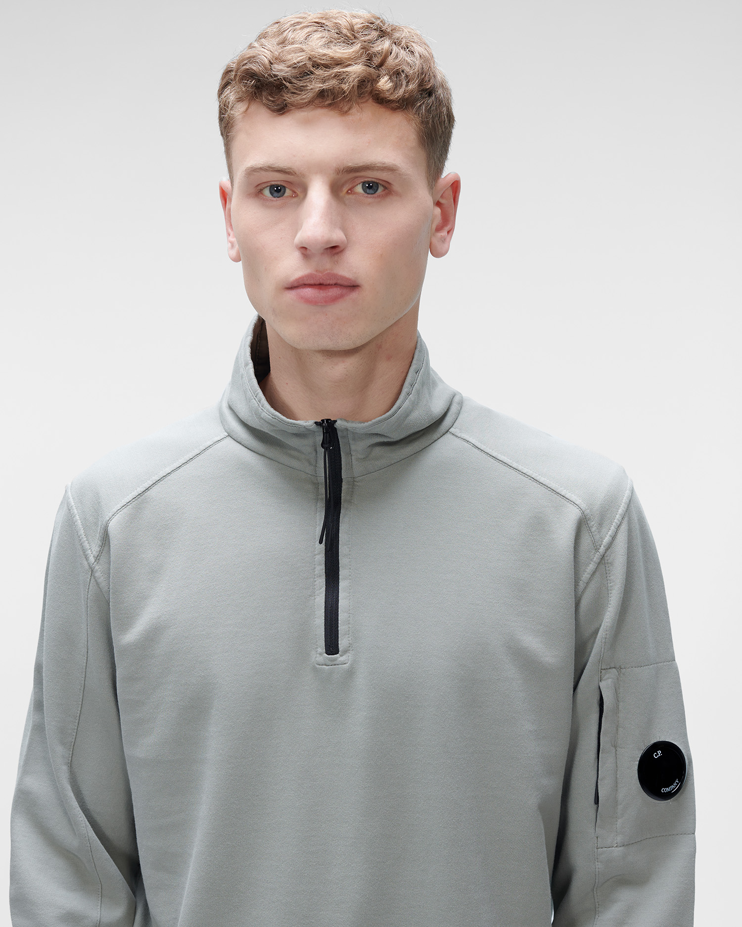 cp company half zip sweatshirt