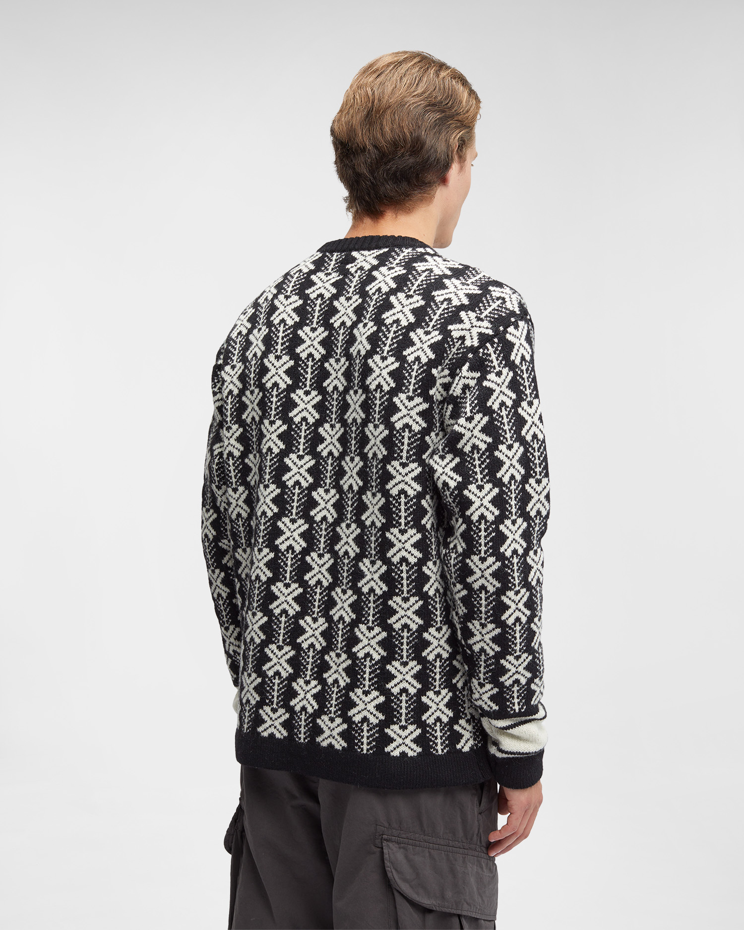 C.P. Company Logo-Jacquard Virgin Wool Sweater