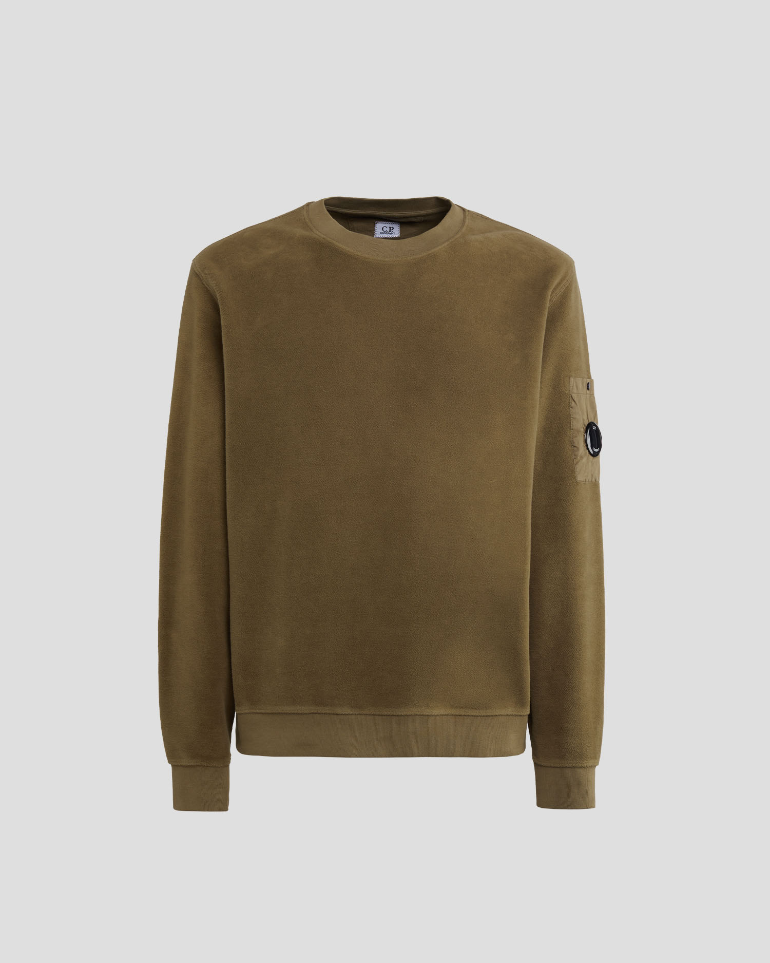 Cp company olive on sale sweatshirt