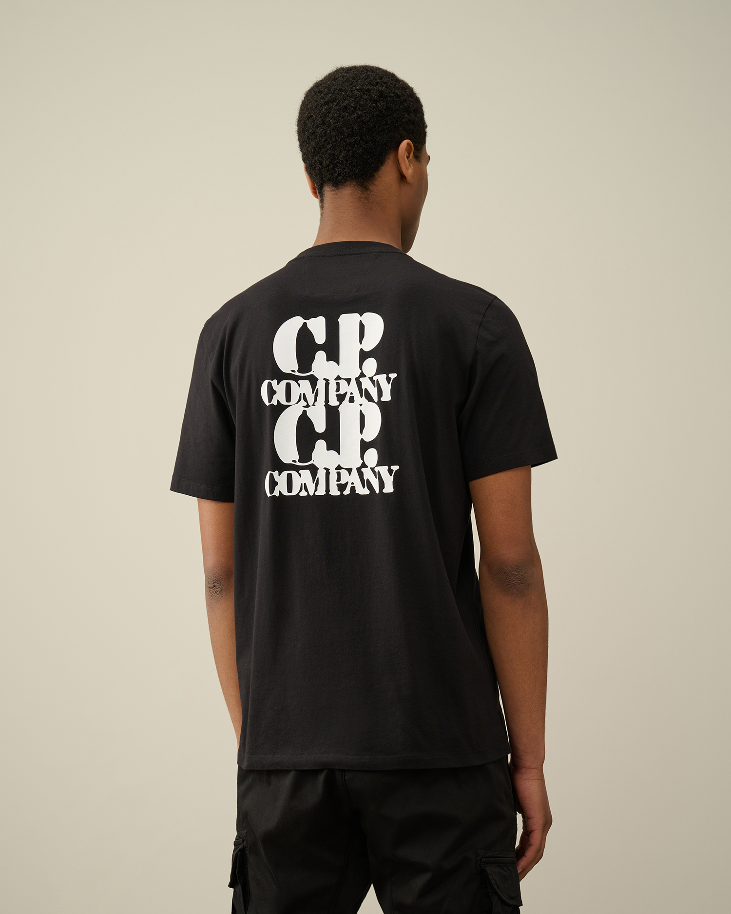 C.P. Company 30/1 Jersey Compact Logo T-Shirt Black