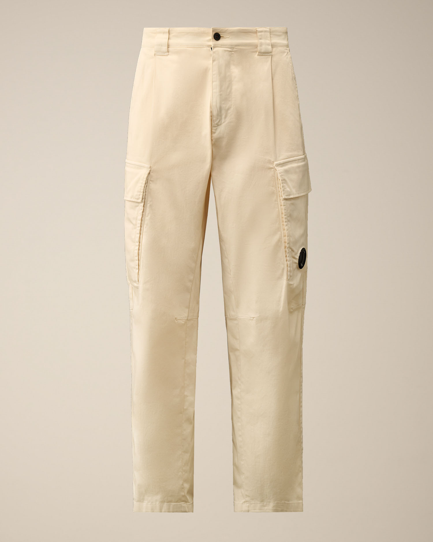 Stretch Sateen Loose Cargo Pants