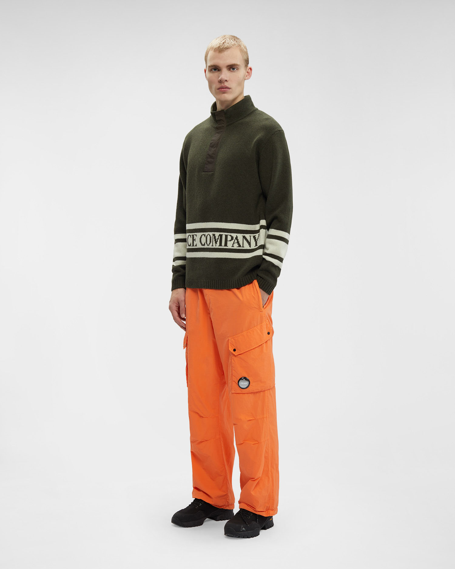 C.P. Palace Lambswool Mixed Funnel Neck Knit | C.P. Company Online