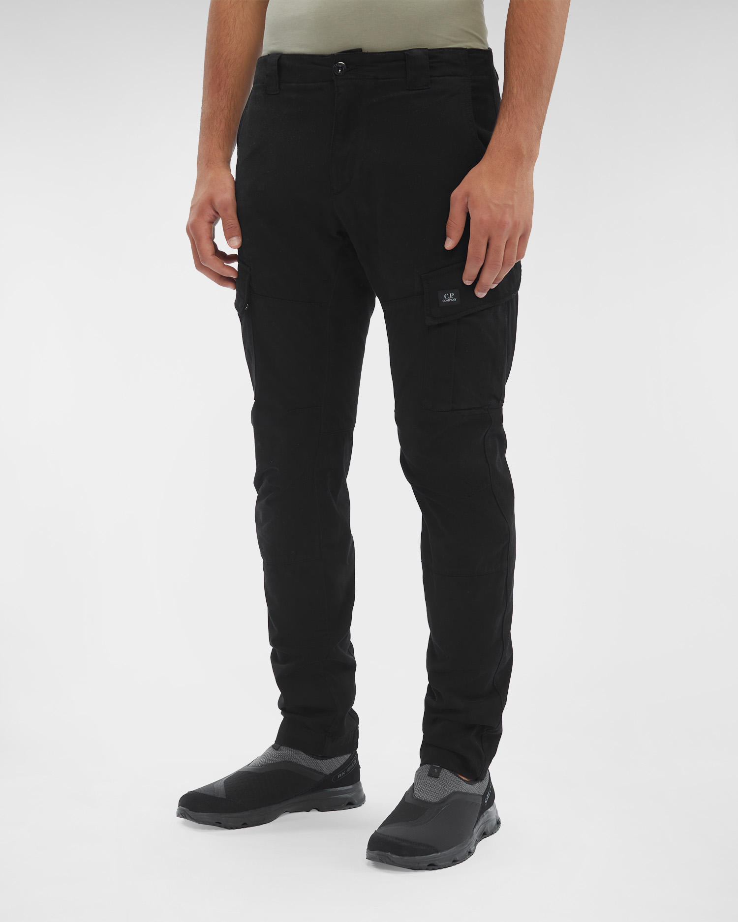 Stretch Sateen Cargo Pants Ergonomic Fit