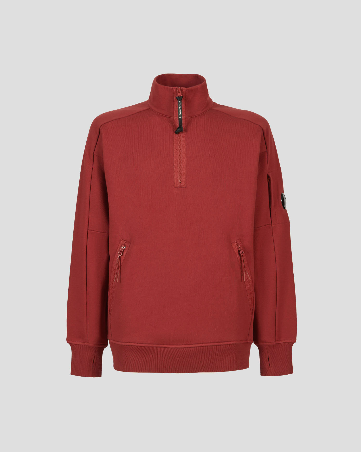 Diagonal Raised Fleece Stand Collar Sweatshirt | C.P. Company ...