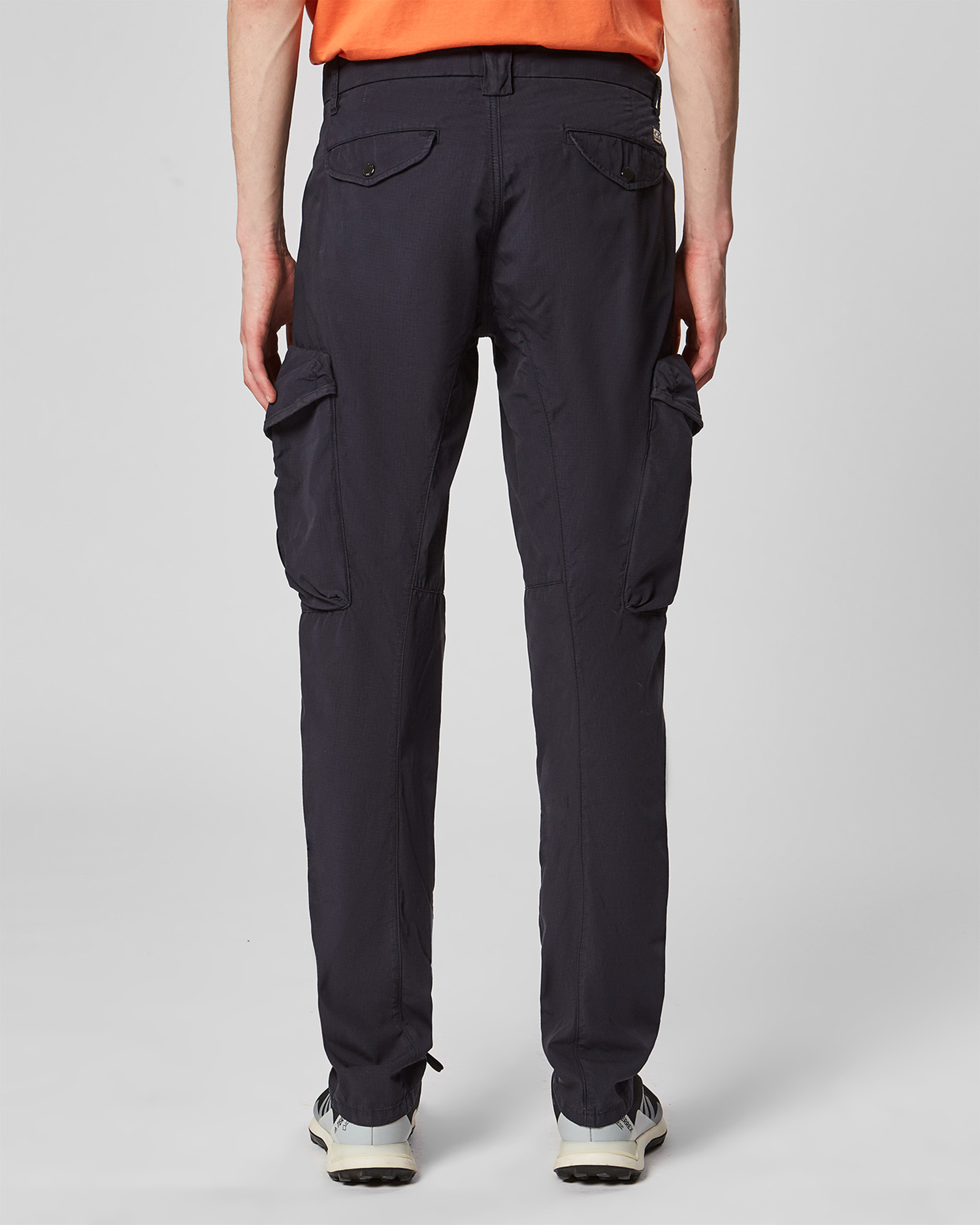 WOOL BLEND RIP STOP EASY PANTS (NAVY)-