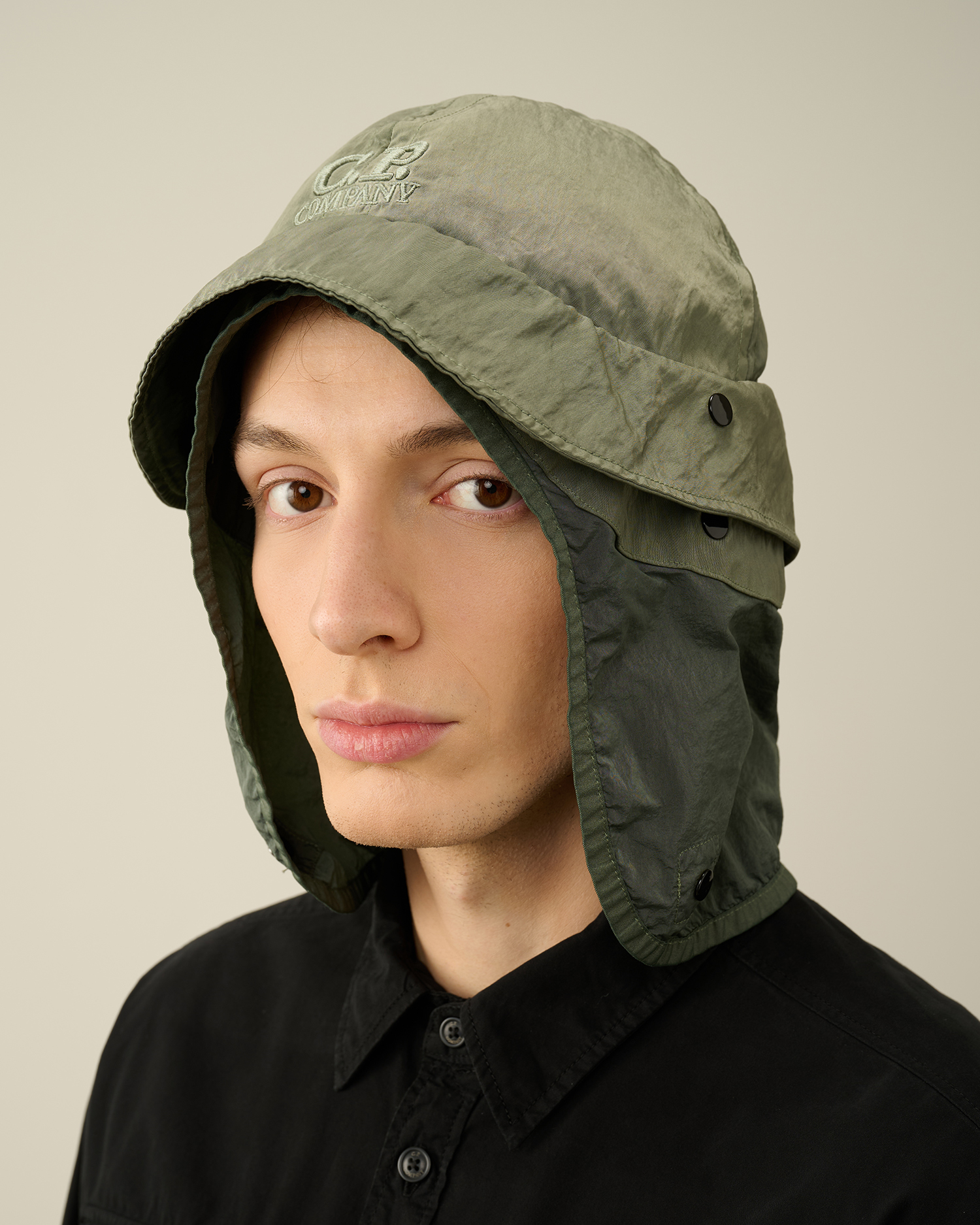 Nylon B Neck Flap Bucket Hat