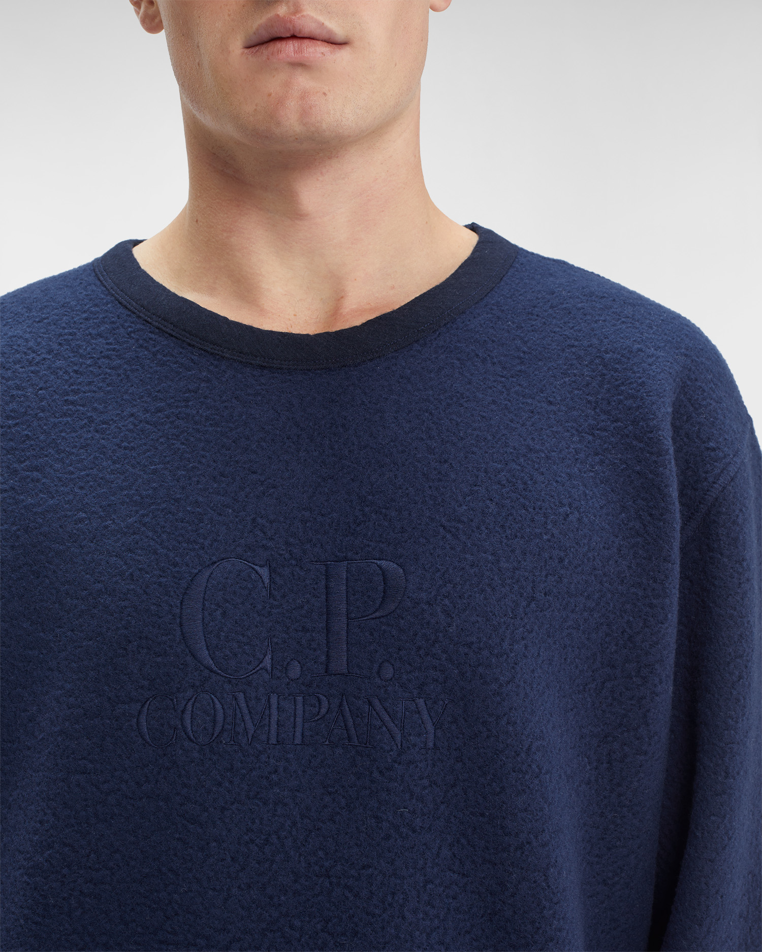 Wool Polar Fleece Logo Sweatshirt C.P. Company Online Store