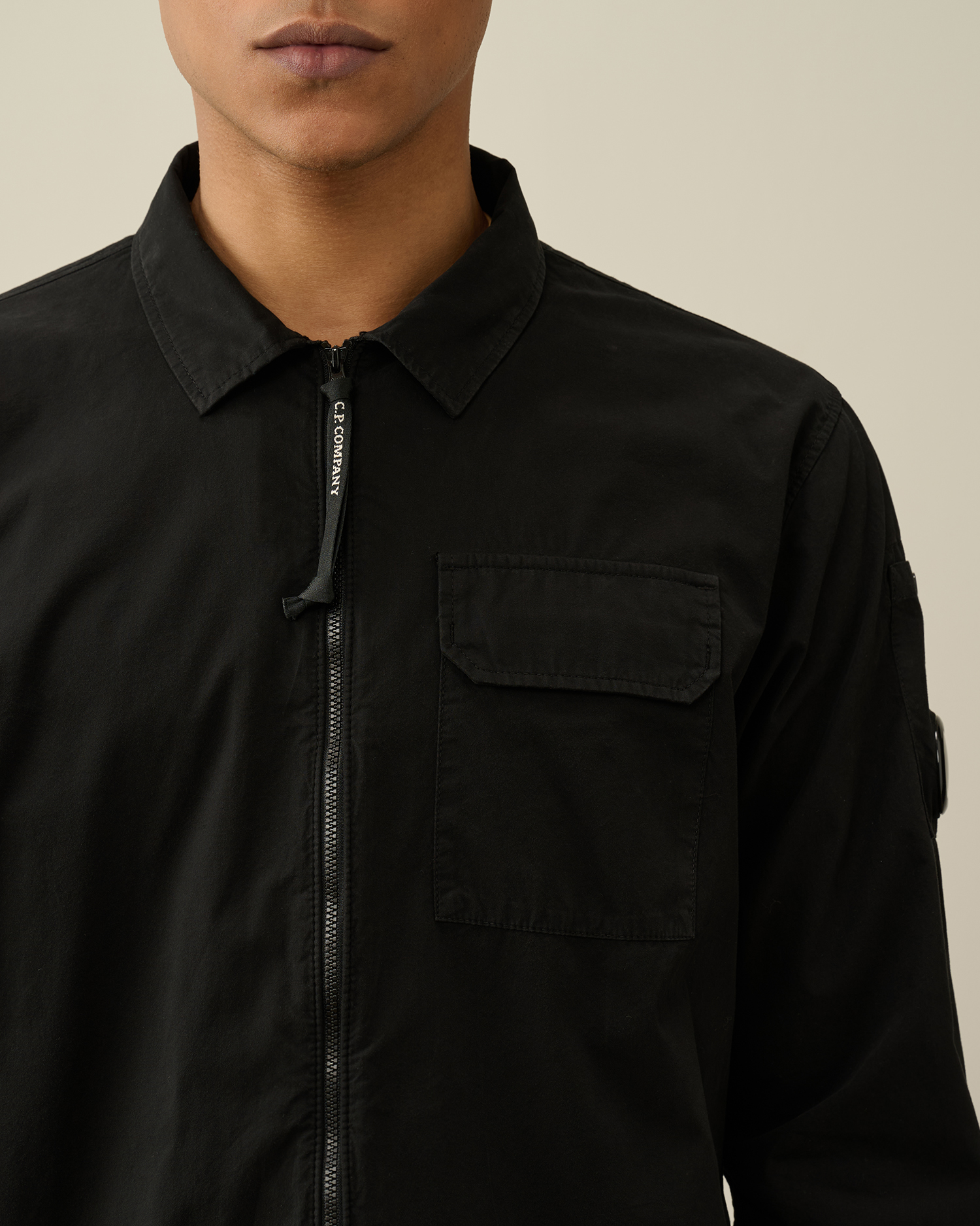 Gabardine Zipped Shirt