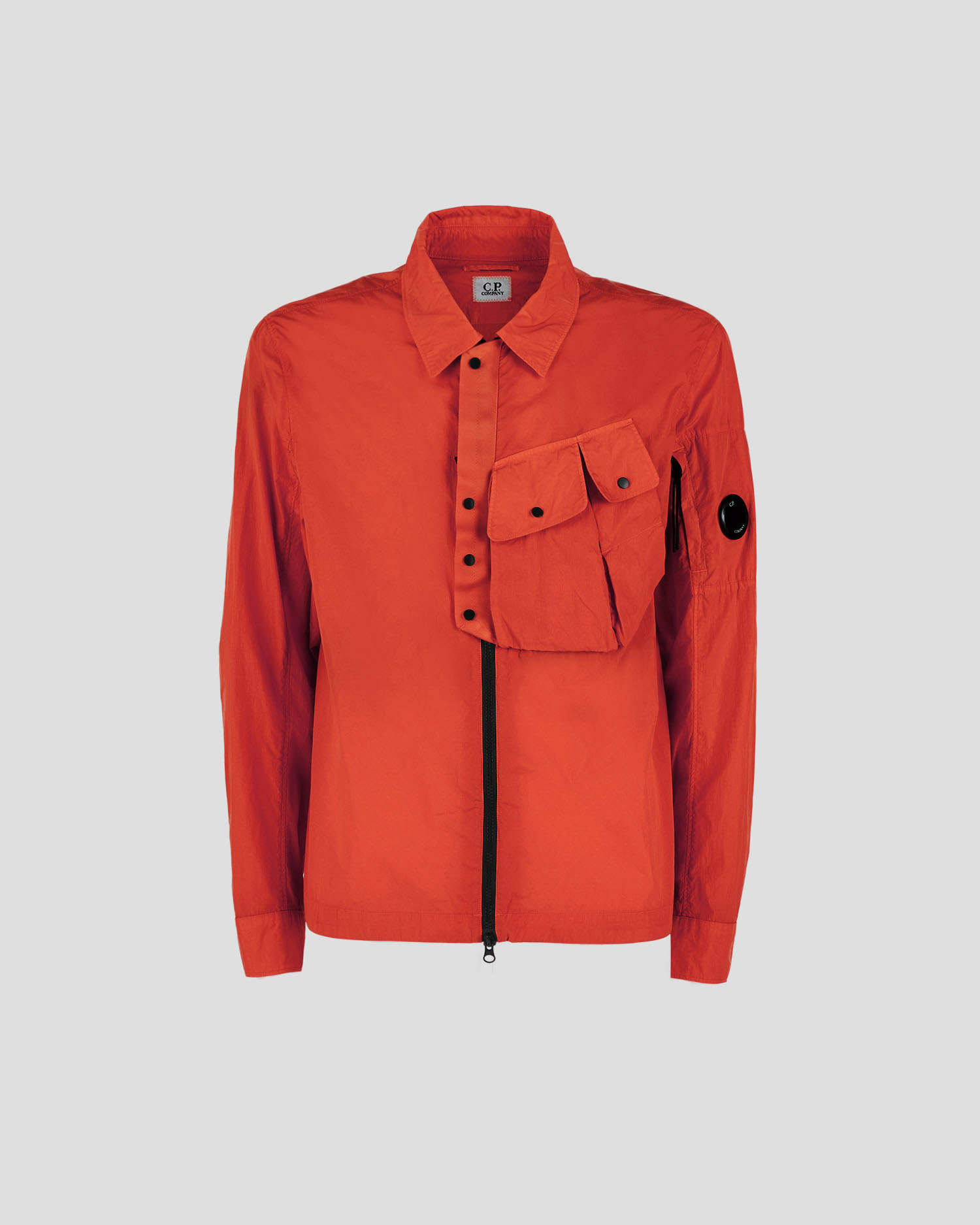 cp company chrome overshirt orange