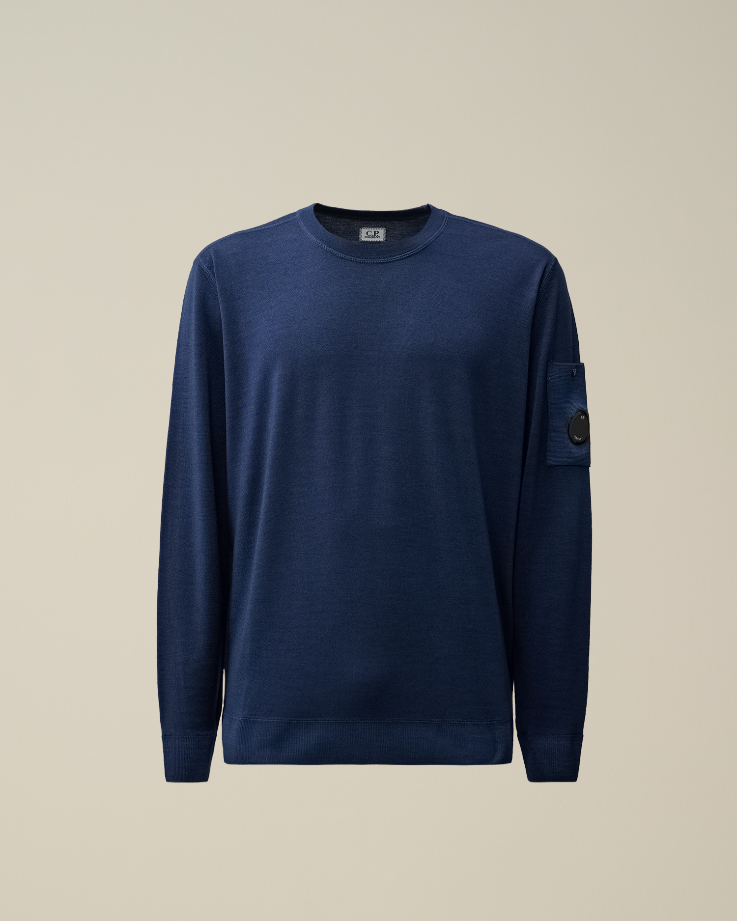 Merino Wool Fast Dyed Crew Neck Knit