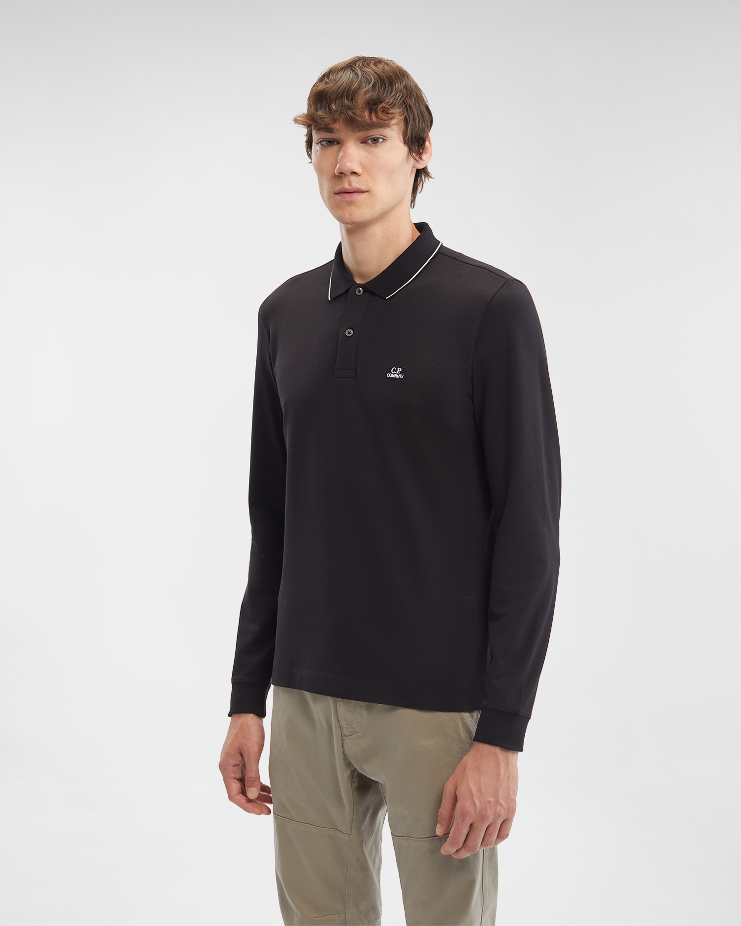 cp company long sleeve polo sale