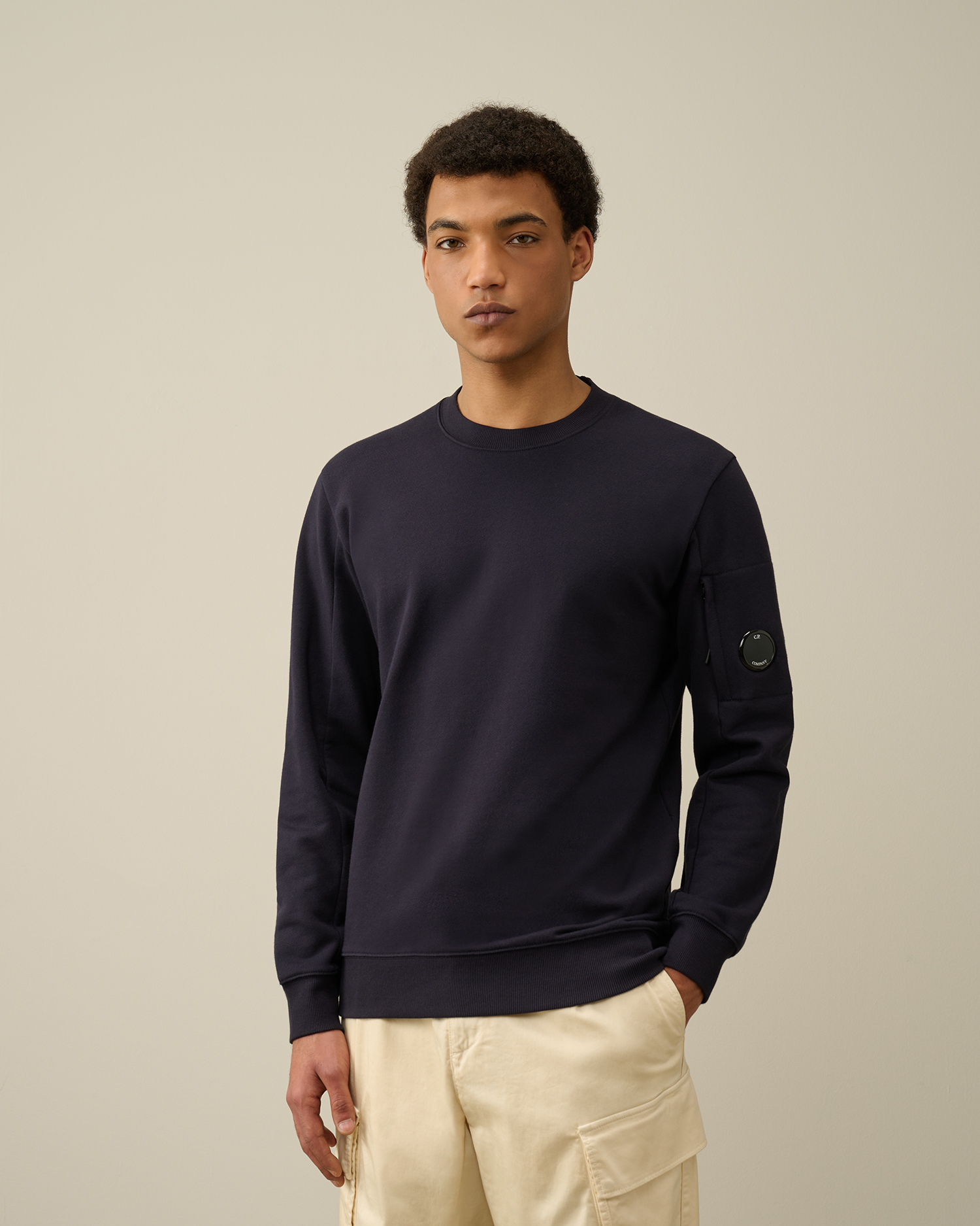 Diagonal Raised Fleece Sweatshirt