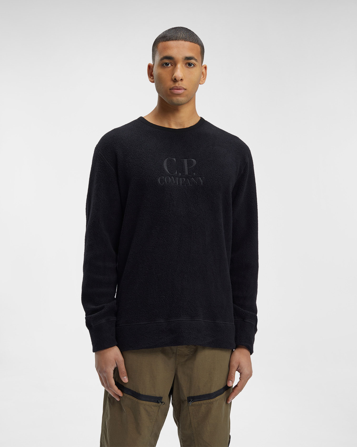 Wool Polar Fleece Logo Sweatshirt | C.P. Company Online Store