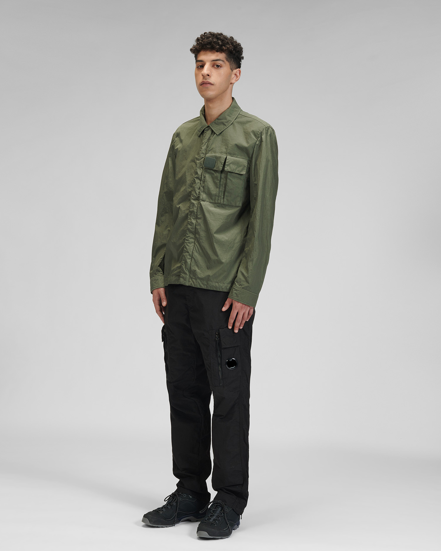 cp company chrome quarter overshirt