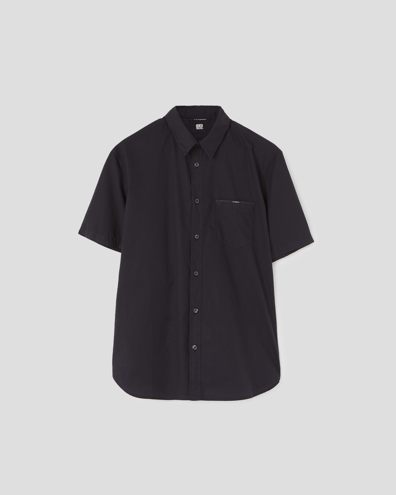 Poplin Garment Dyed Short Sleeve Shirt | C.P. Company Online Store