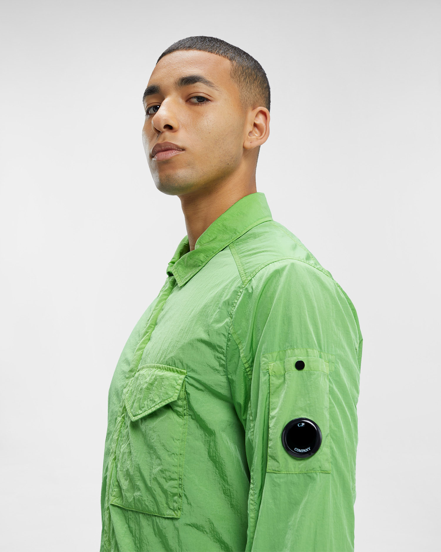 Cp company green on sale overshirt