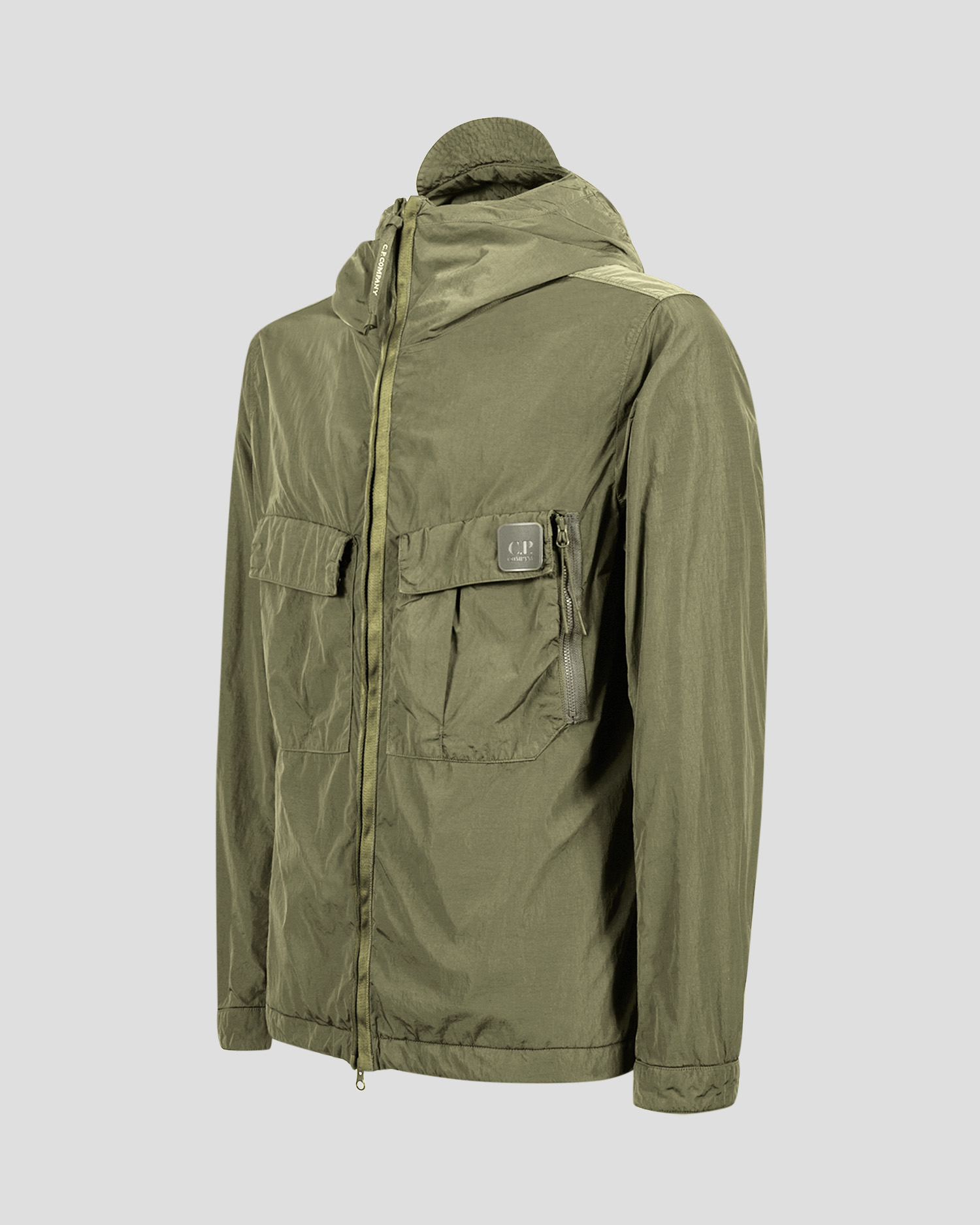 chrome hooded overshirt