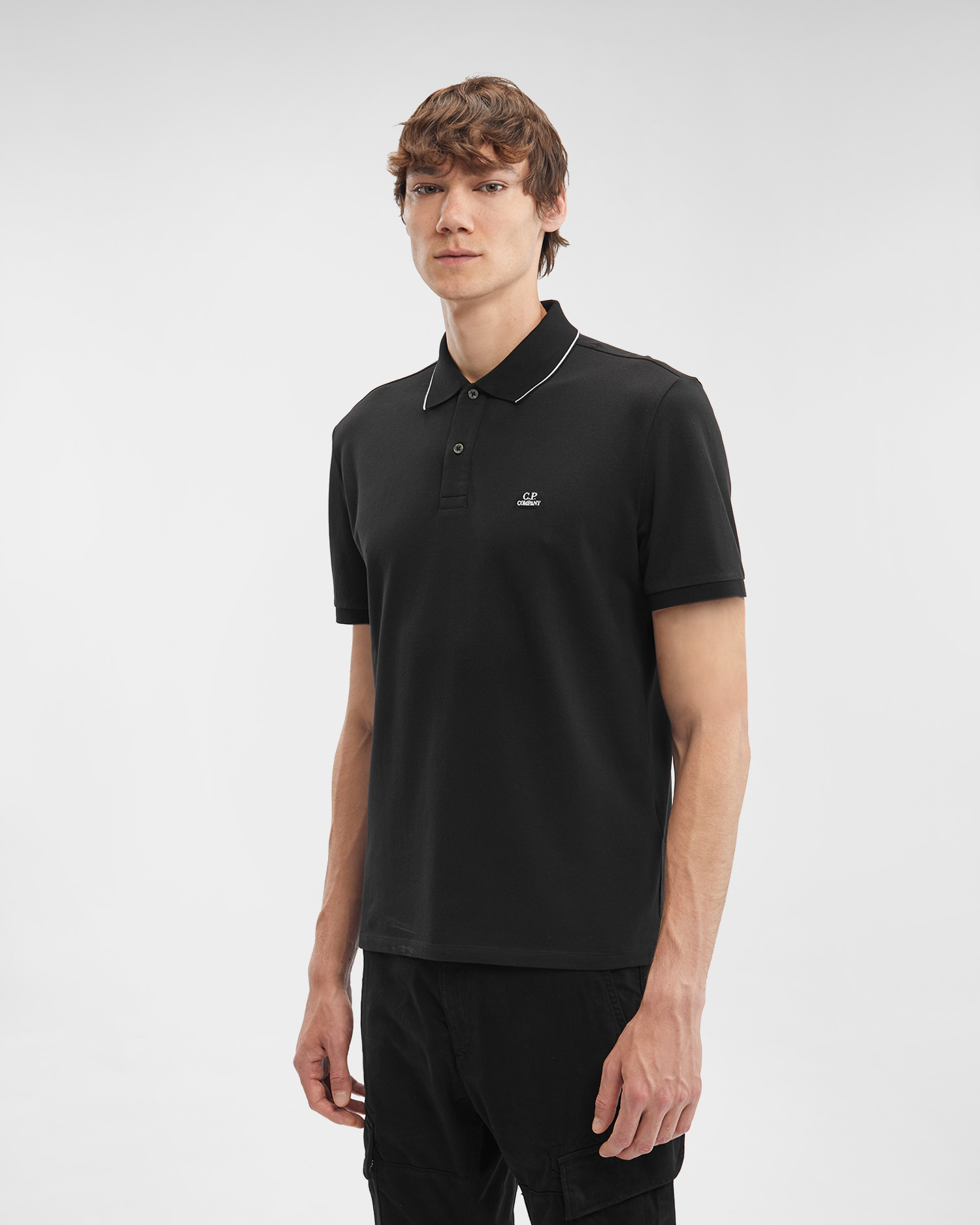 C.P. COMPANY POLO STRETCH PIQUET Uomo Arancio