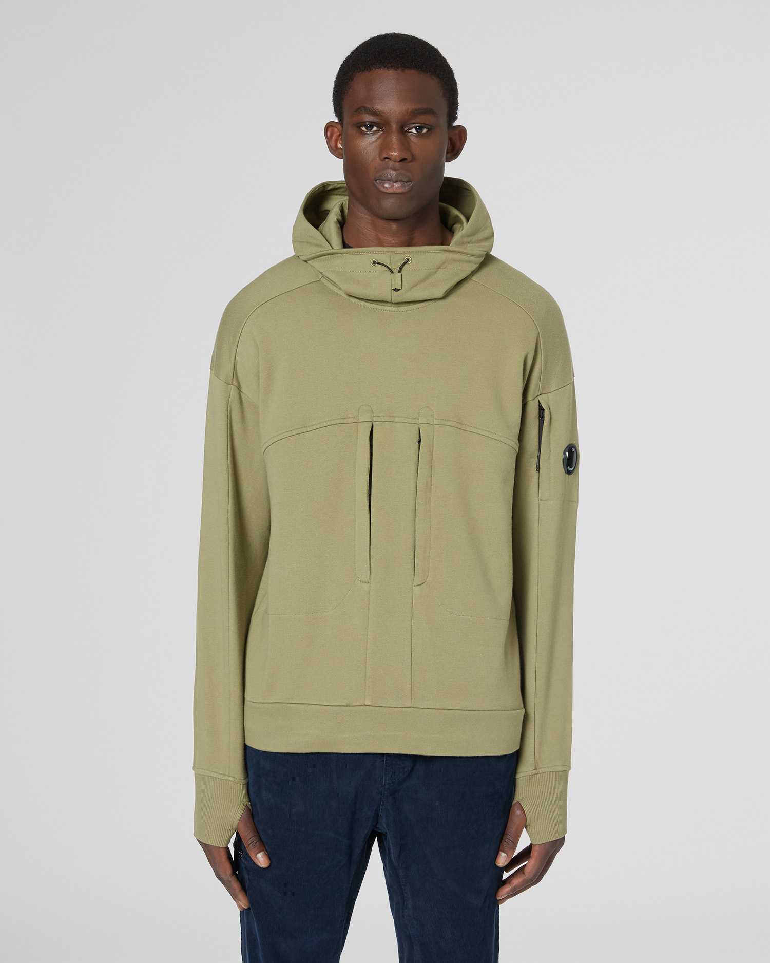 cp company micro lens hooded sweatshirt